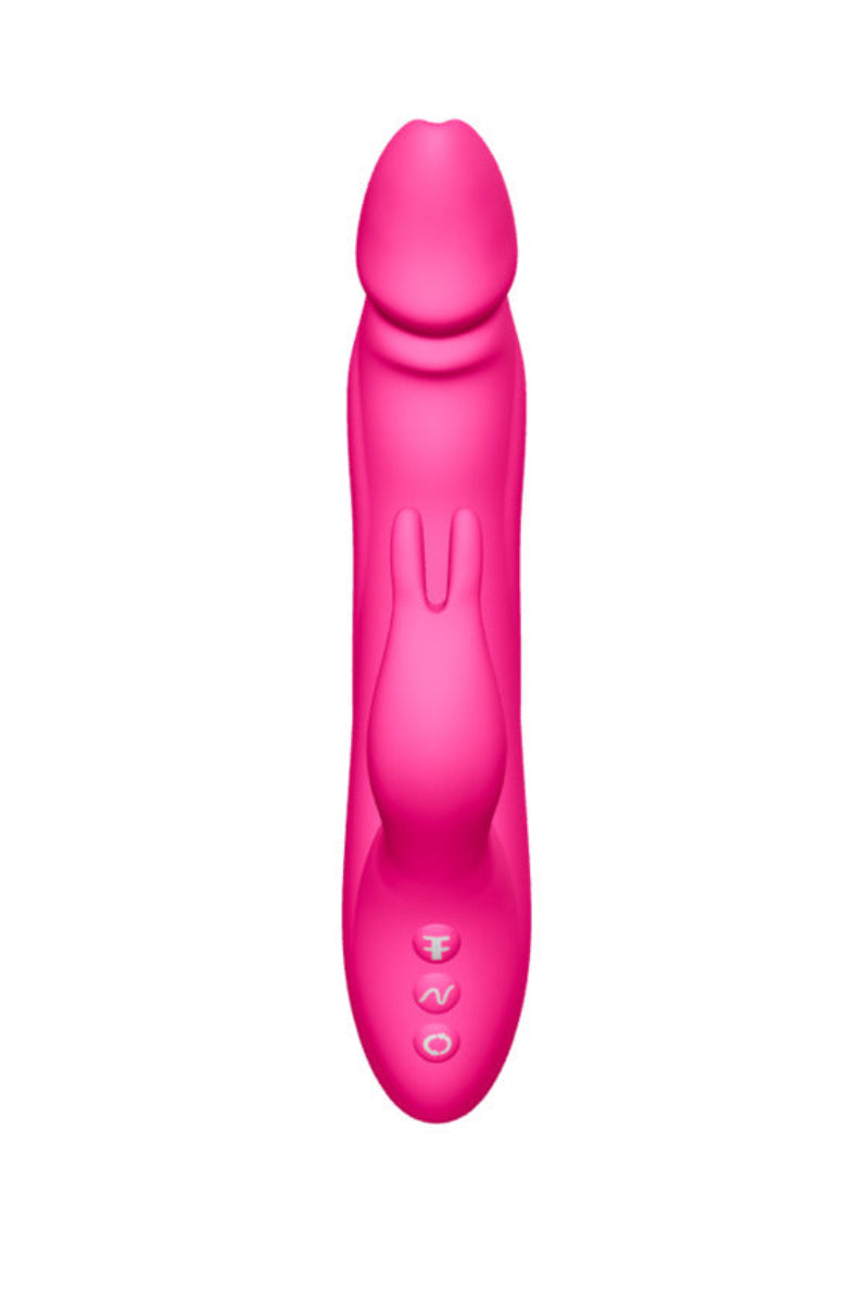 FemmeFunn Vortex Booster Rabbit rotating vibrator in pink, product render
