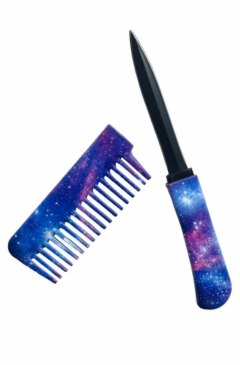 Galaxy comb hidden knife trending gift idea for personal protection 
