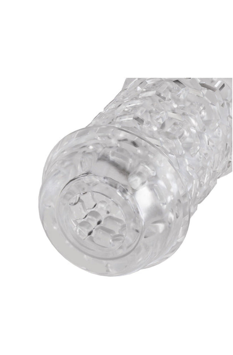 Close-up of the end of the Handy TrueGrip Gen 2 sleeve showing the textured opening
