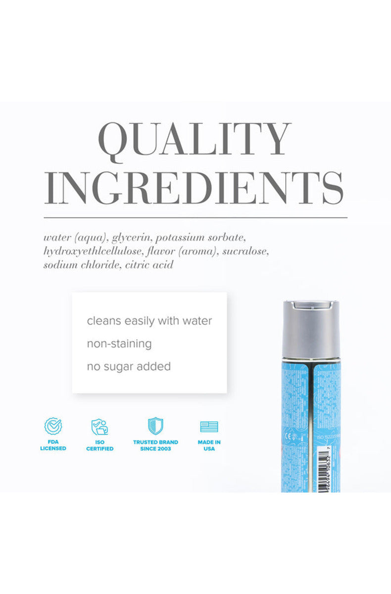JO Candy Shop Bubble Gum lube quality ingredients, no sugar added