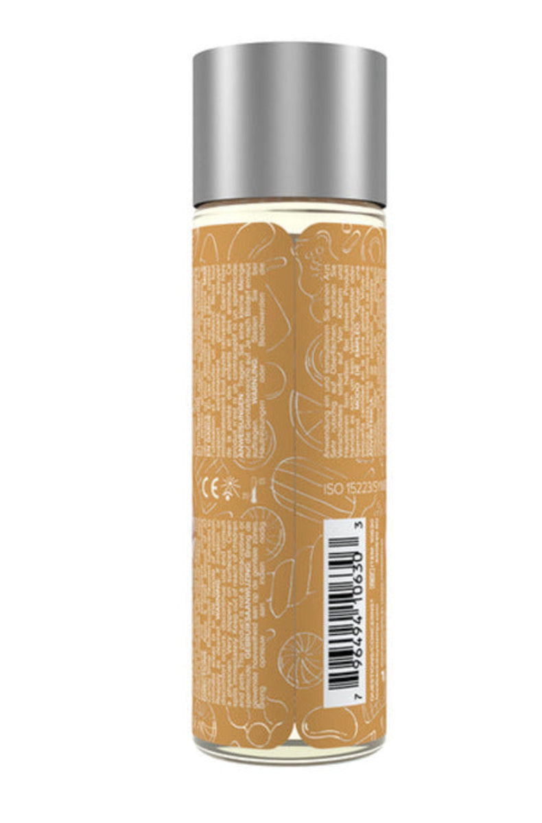 JO Candy Shop Butterscotch lubricant bottle, back view