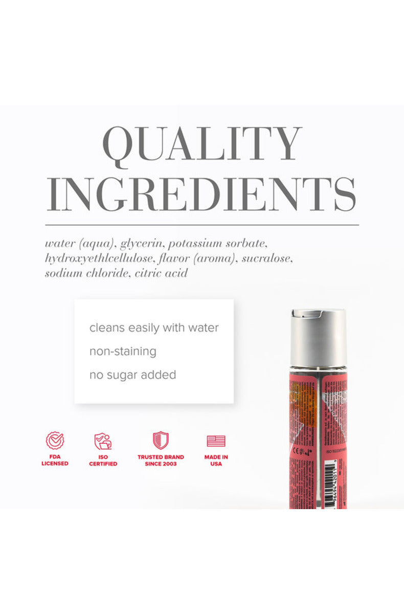 JO Cocktails Cosmopolitan lube quality ingredients, no sugar added