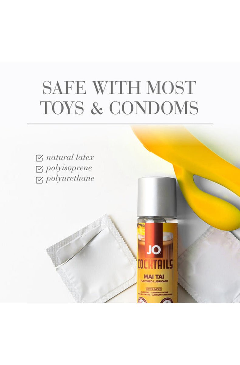 JO Cocktails Mai Tai lube safe with most toys and condoms