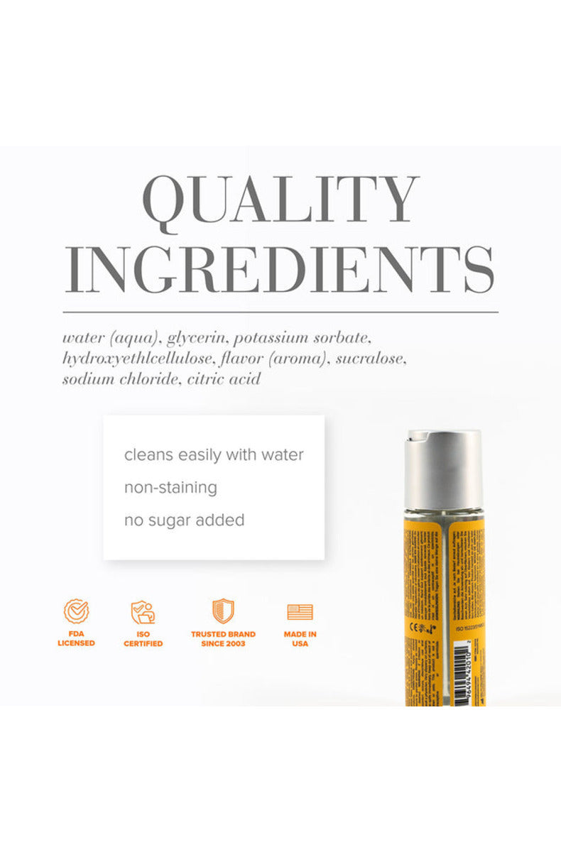 JO Cocktails Mimosa lube quality ingredients, no sugar added