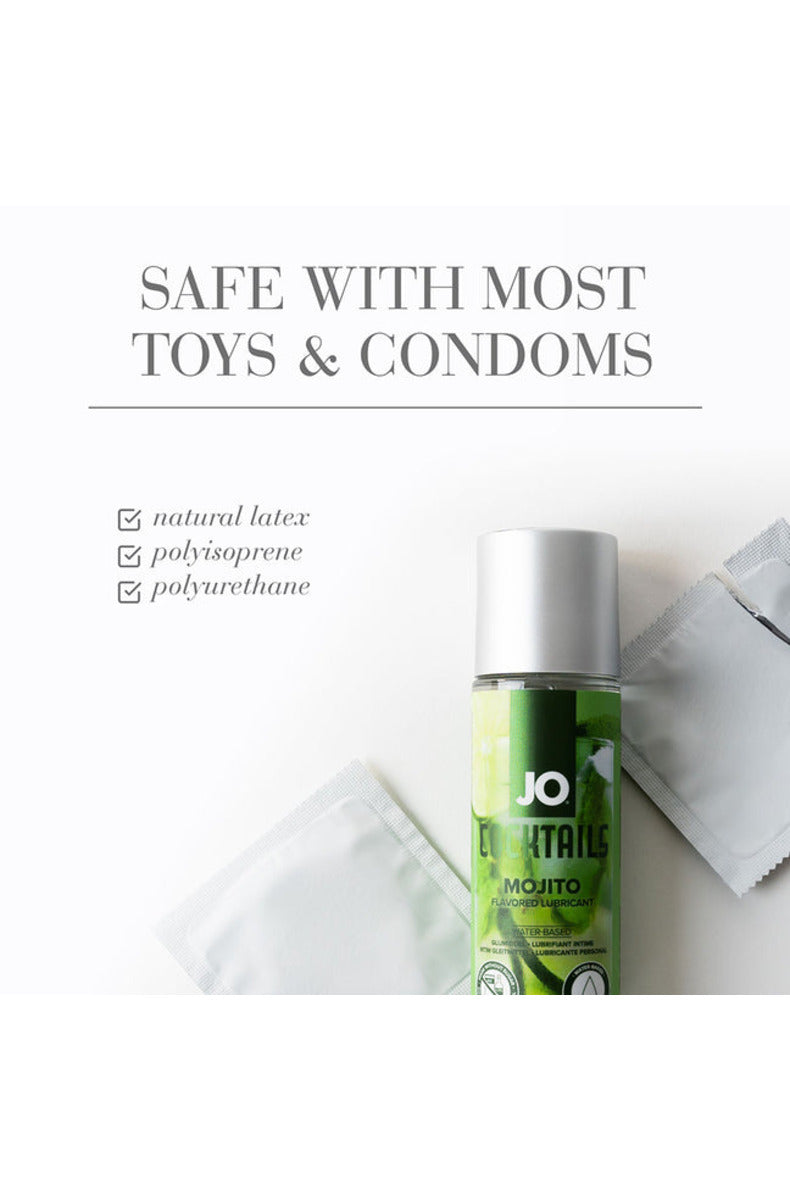 JO Cocktails Mojito lube safe with most toys and condoms
