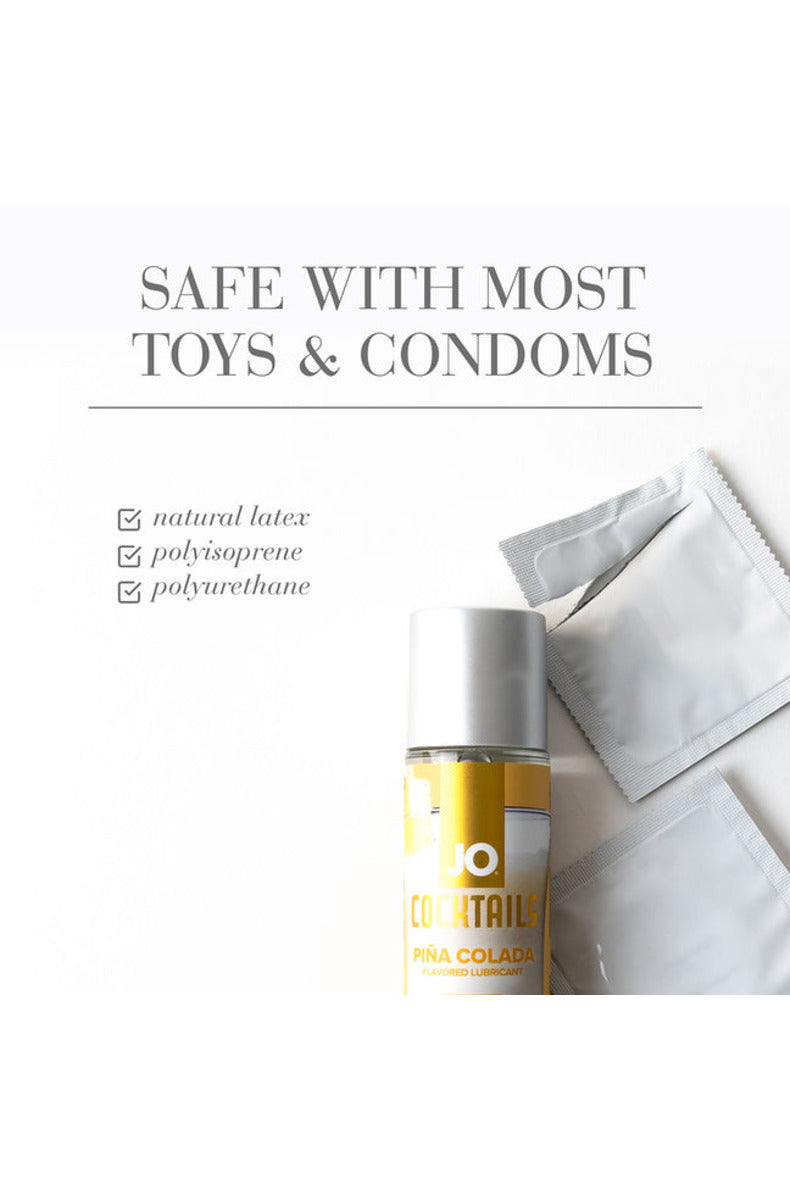 JO Cocktails Pina Colada lube safe with most toys and condoms