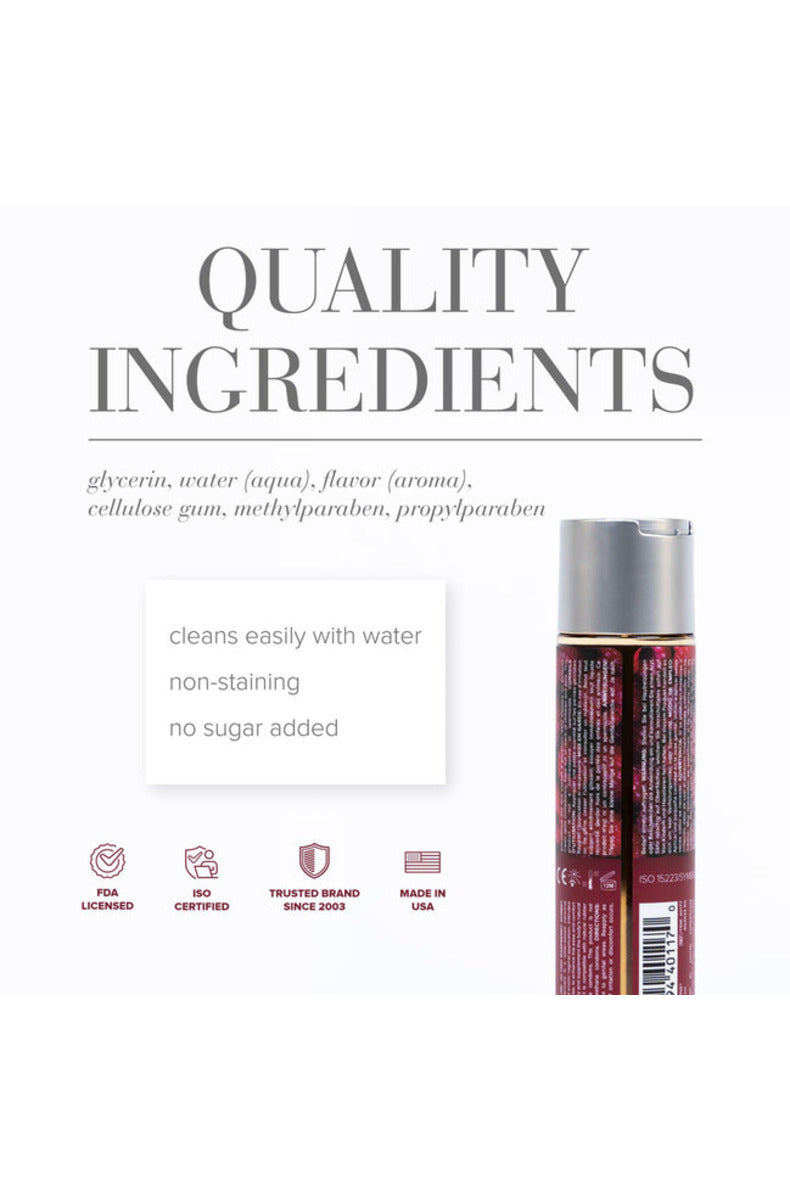 JO H2O Raspberry Sorbet lubricant ingredients list