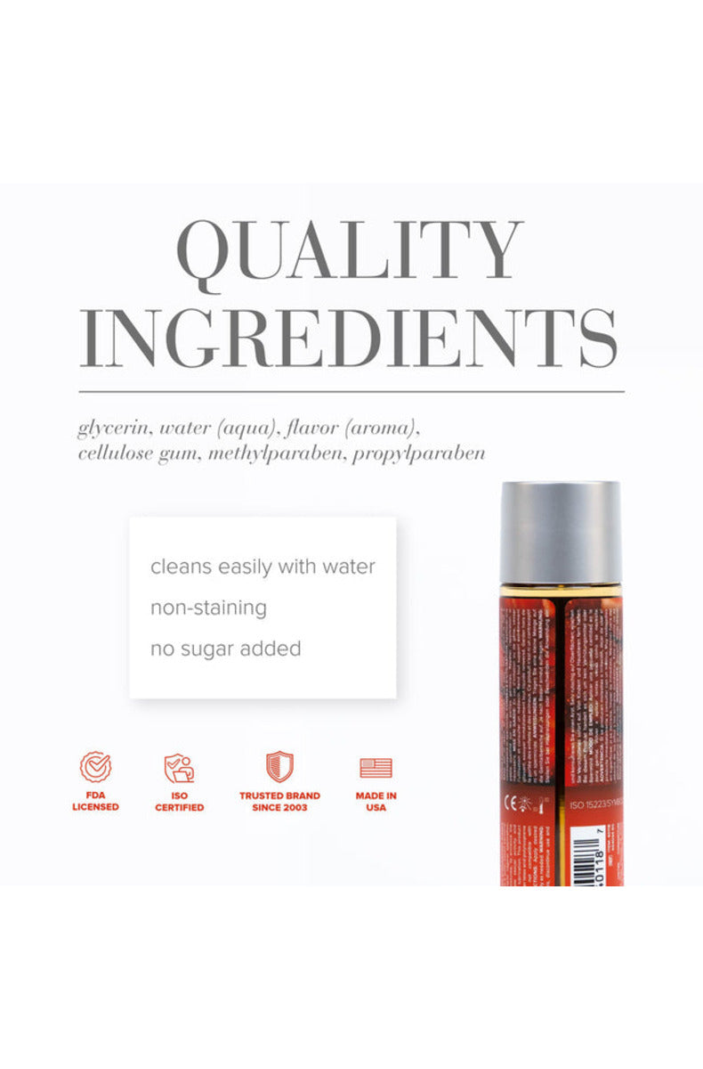 JO H2O Strawberry Kisses lube quality ingredients, no sugar added