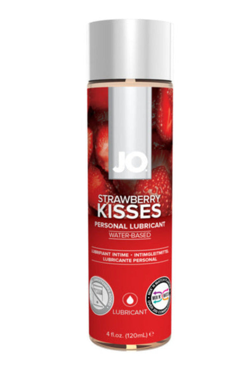 JO H2O Strawberry Kisses flavored water-based lubricant 4 oz bottle
