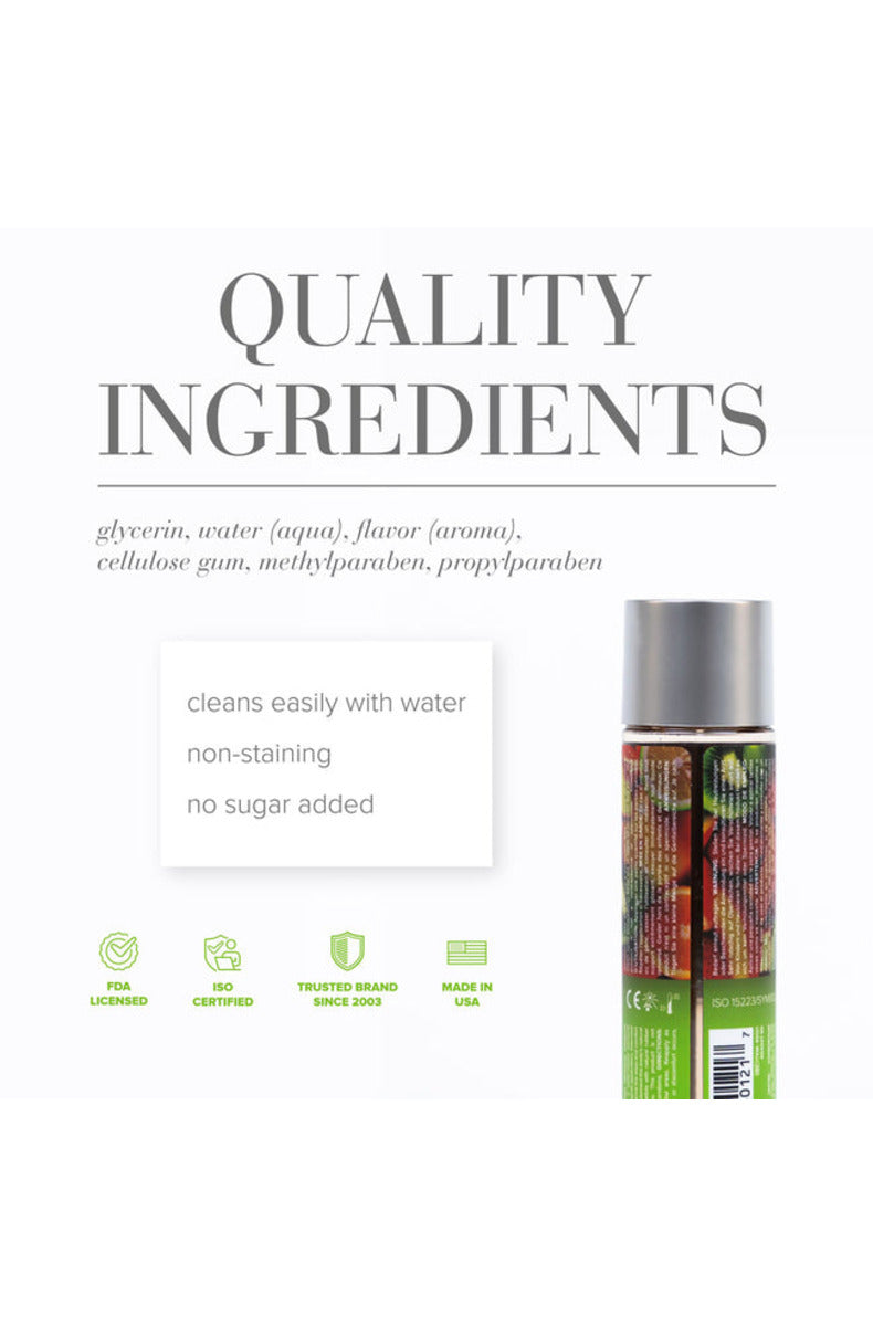 JO H2O Tropical Passion lube quality ingredients, no sugar added