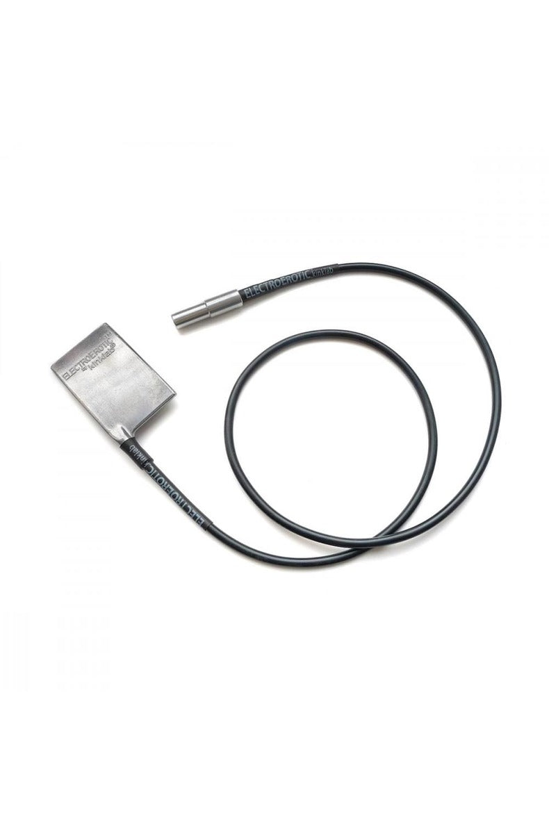 KinkLab Power Tripper stainless steel contact plate with a long black cord and Neon Wand connector.
