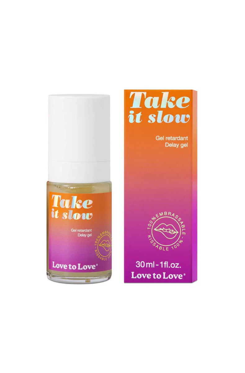 Love to Love Take It Slow delay gel pump bottle and box