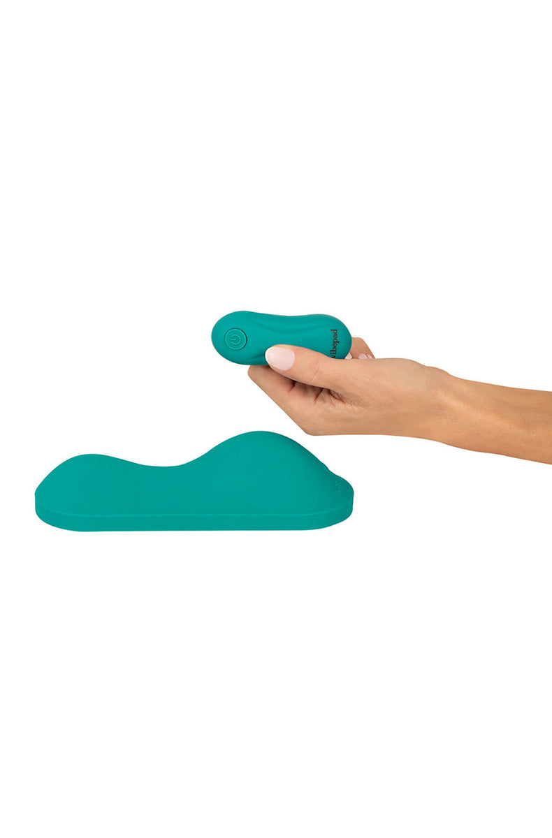 Orion VibePad Intense teal grinding pad in open retail package