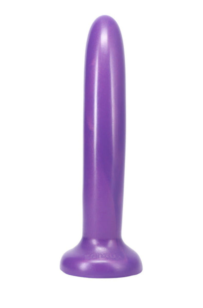 Tantus Leisure amethyst vibrating silicone dildo, straight-on view