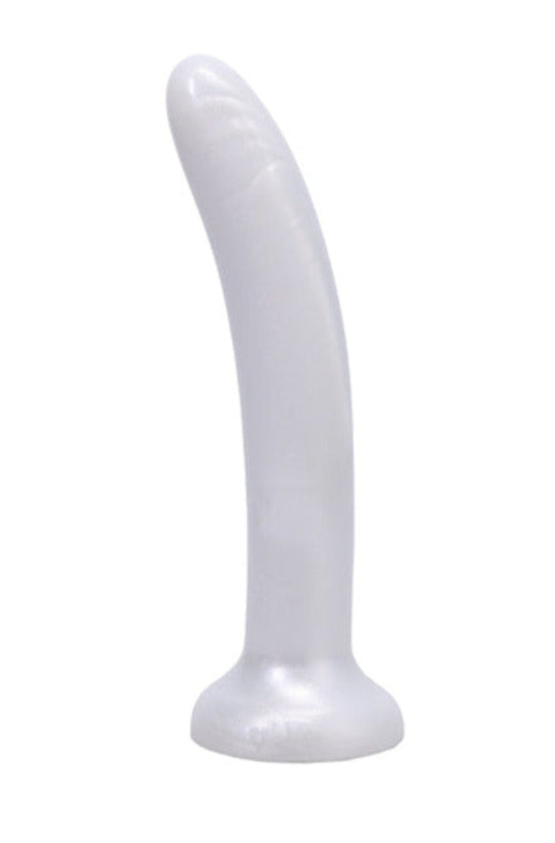 Tantus Leisure vibrating silicone white dildo in pearl