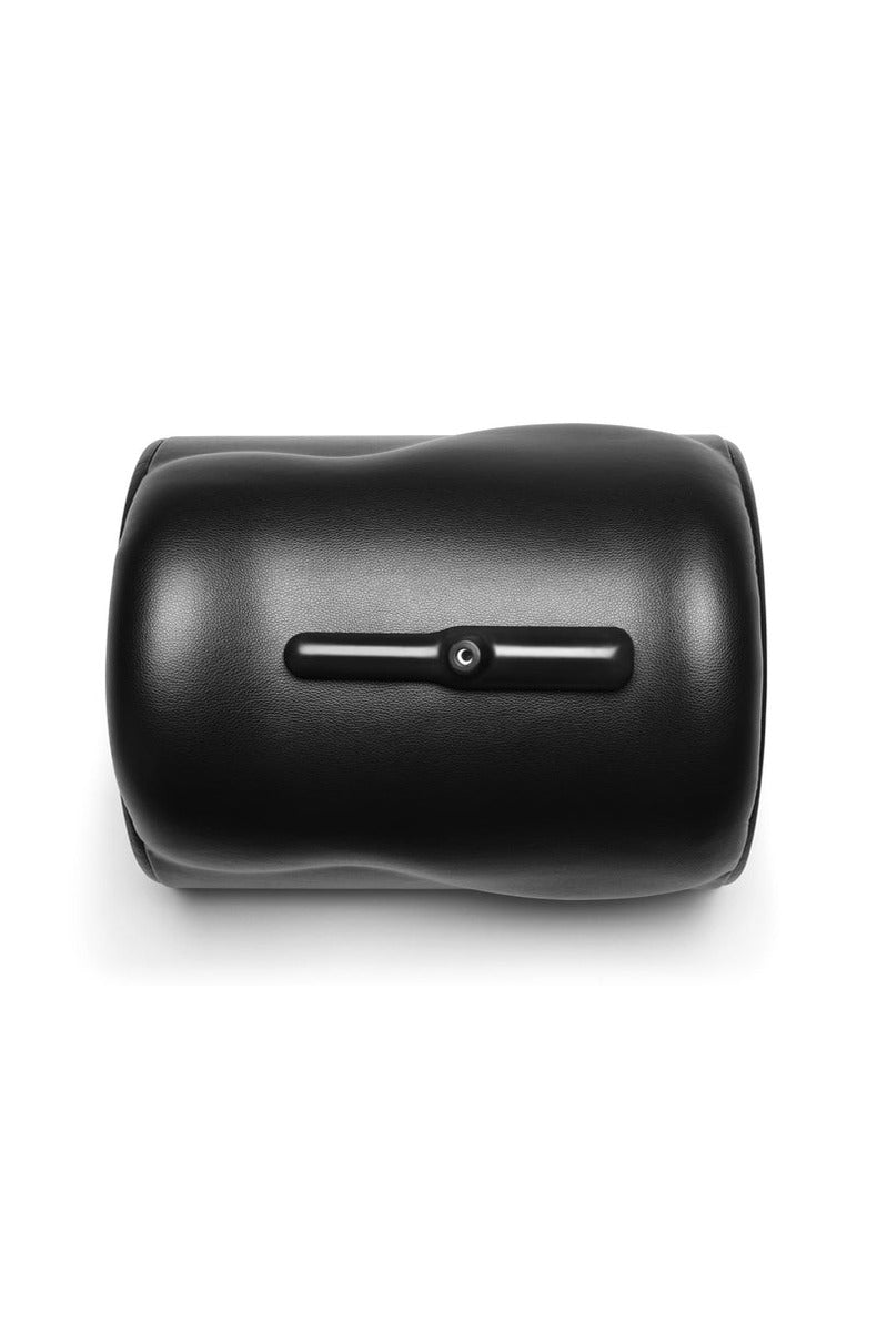 Top view of The Cowgirl Premium vegan-leather saddle with the attachment dock slot