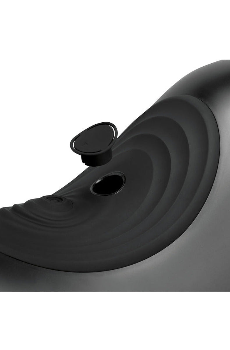 Close-up of the magnetic Fantasy Dock and built-in clitoral tapper on The Cowgirl Saddle