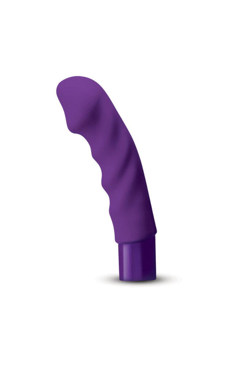 Purple curved vibrating attachment for The Cowgirl Saddle