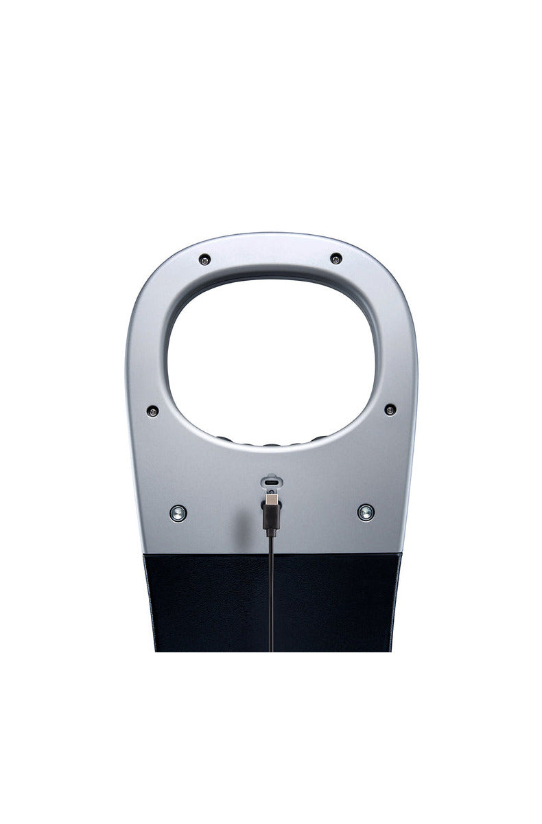 Back of the Thrust Rider handle with the USB-C charging cord attached