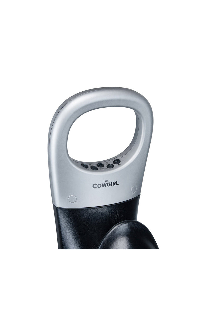 The Cowgirl Thrust Rider grip handle with its 5-button control panel