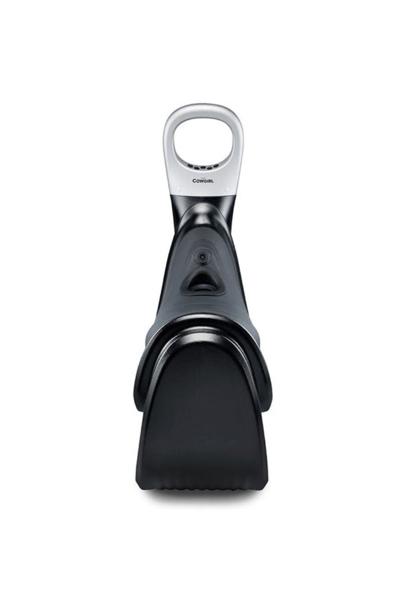 Front view of The Cowgirl Thrust Rider showing the grip handle