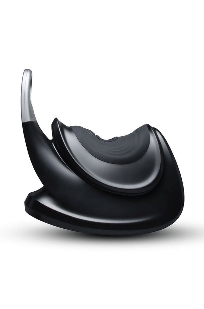 Side profile of The Cowgirl Thrust Rider showing the anti-gravity rocking base