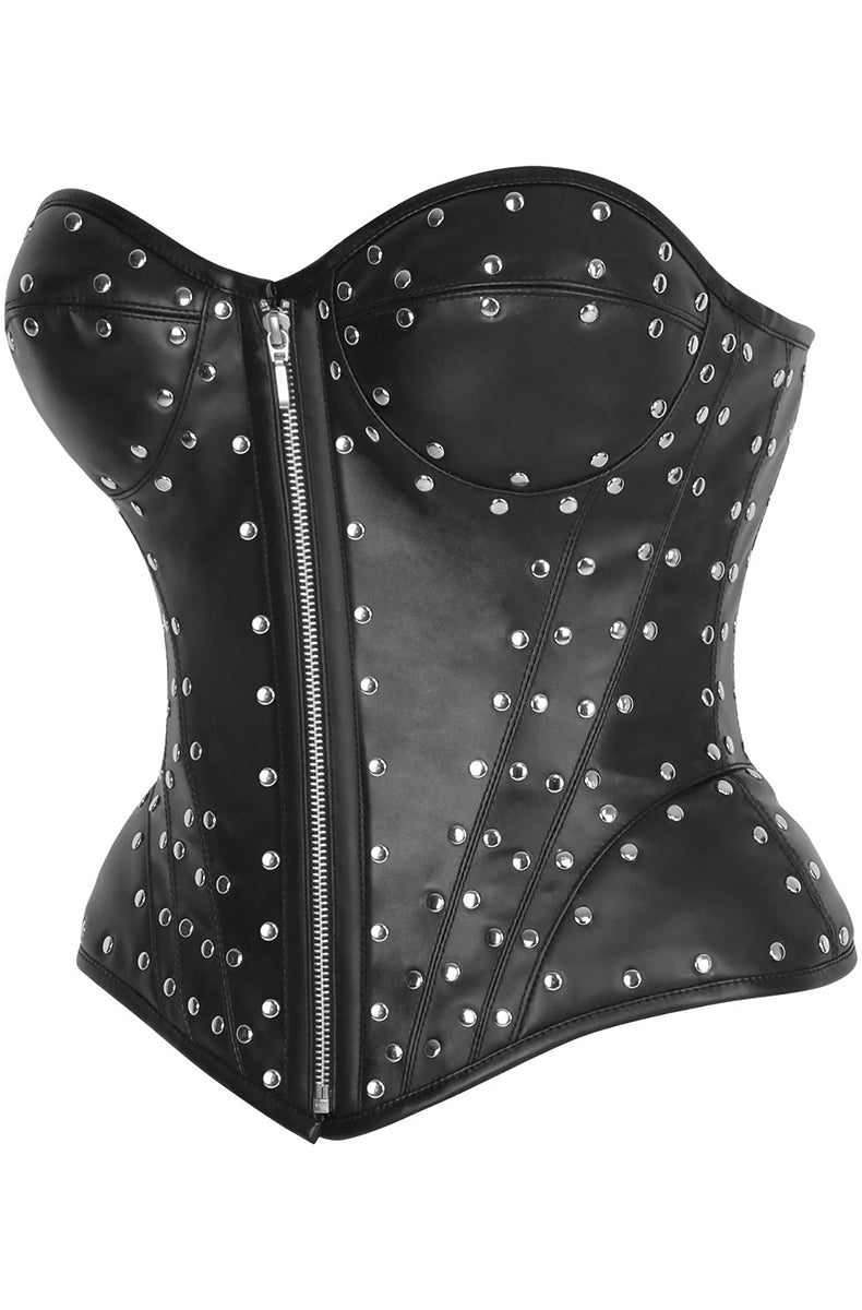 Daisy Corset Top Drawer premium faux leather steel boned bustier corset