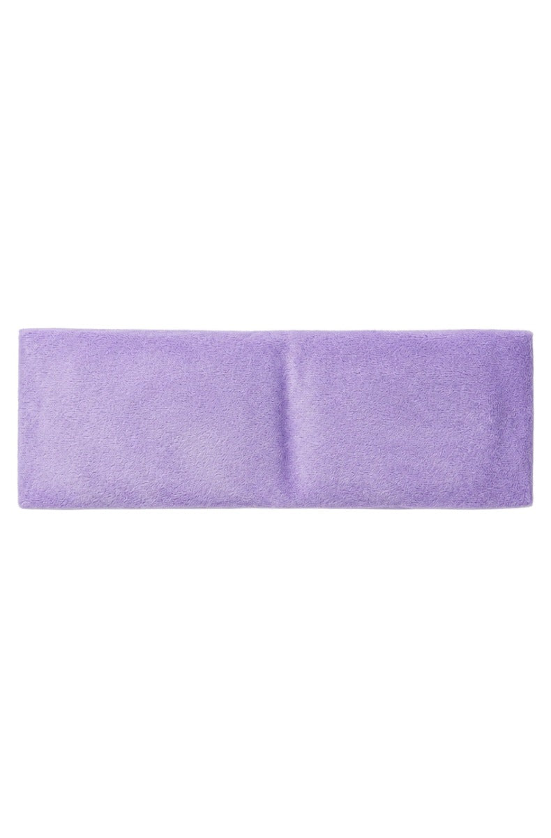 Soft purple plush cover for the perineal gel pad, laid flat