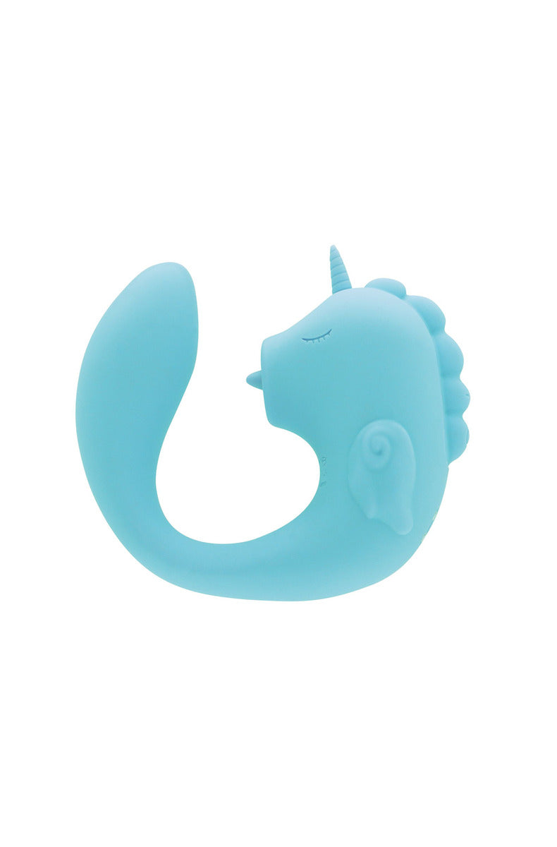 Unihorn C-Horse Ocean Peak aqua seahorse clitoral stimulator with focused tip