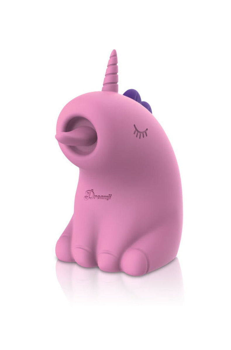 Pink Viben Dreamii Licks unicorn stimulator with rotating licking tongue