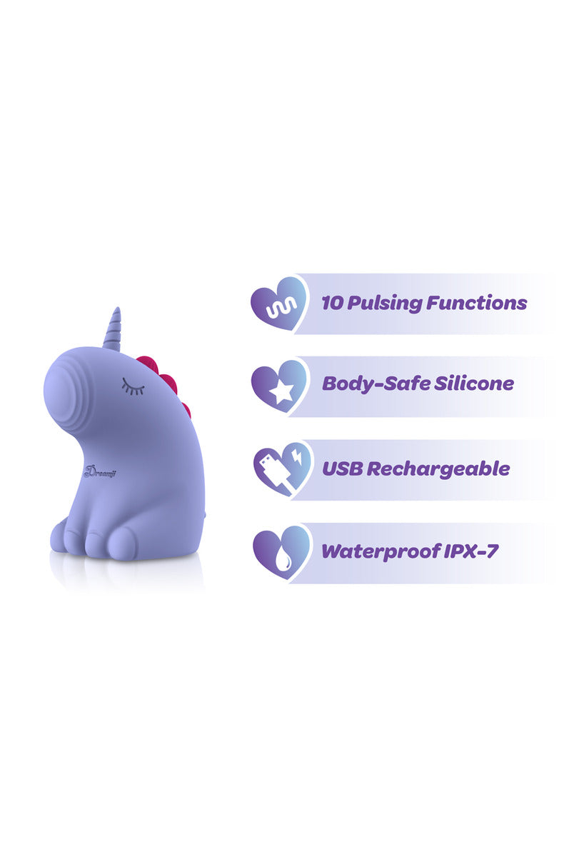 Dreamii Pulse features: 10 pulsing functions, body-safe silicone, waterproof IPX-7