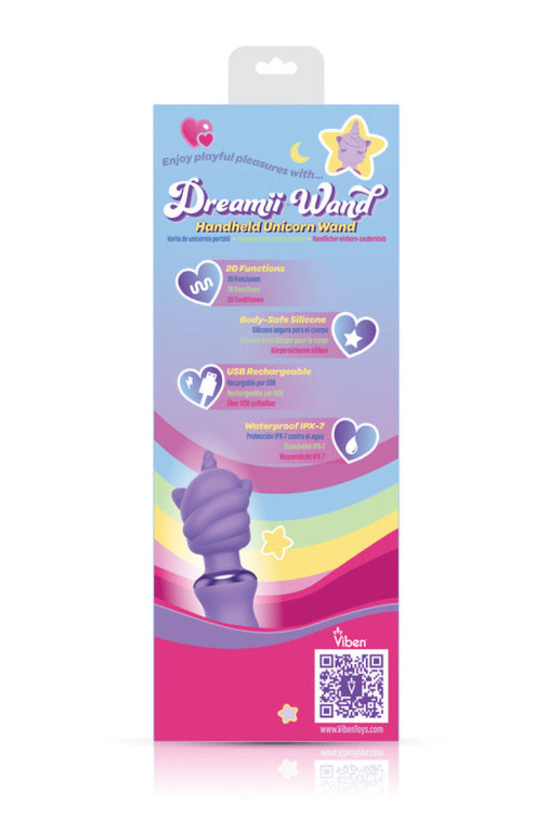 Viben Dreamii Wand unicorn wand retail package, back panel