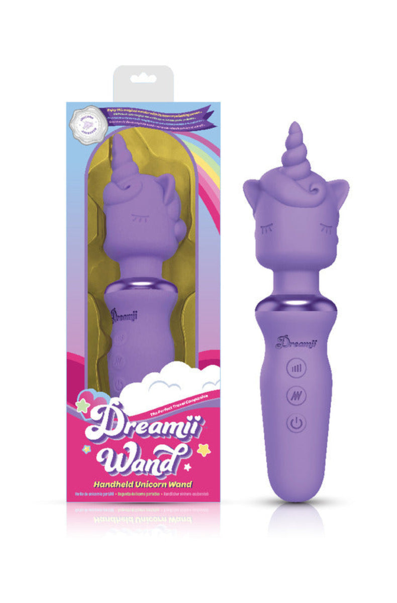 Viben Dreamii Wand lilac unicorn wand beside its retail box