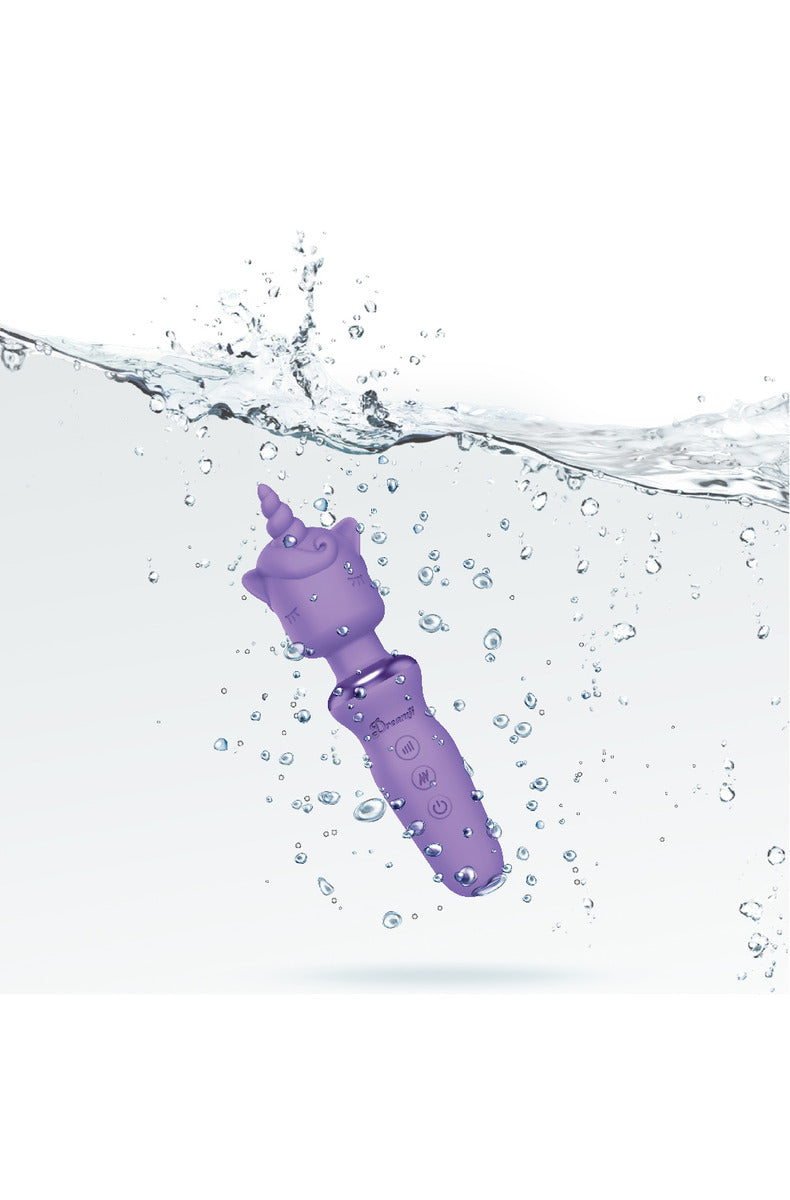 Lilac Dreamii Wand unicorn wand submerged in water, IPX-7 waterproof