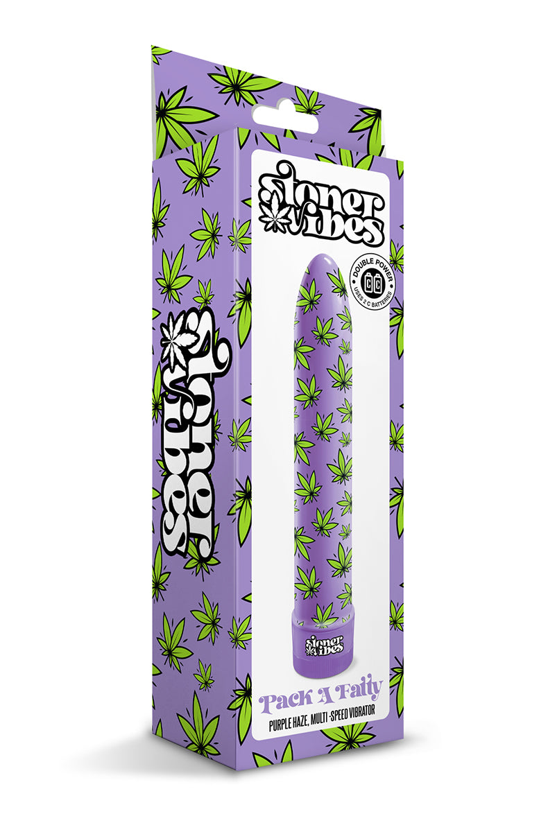 Stoner Vibes branded twist-dial base in purple.