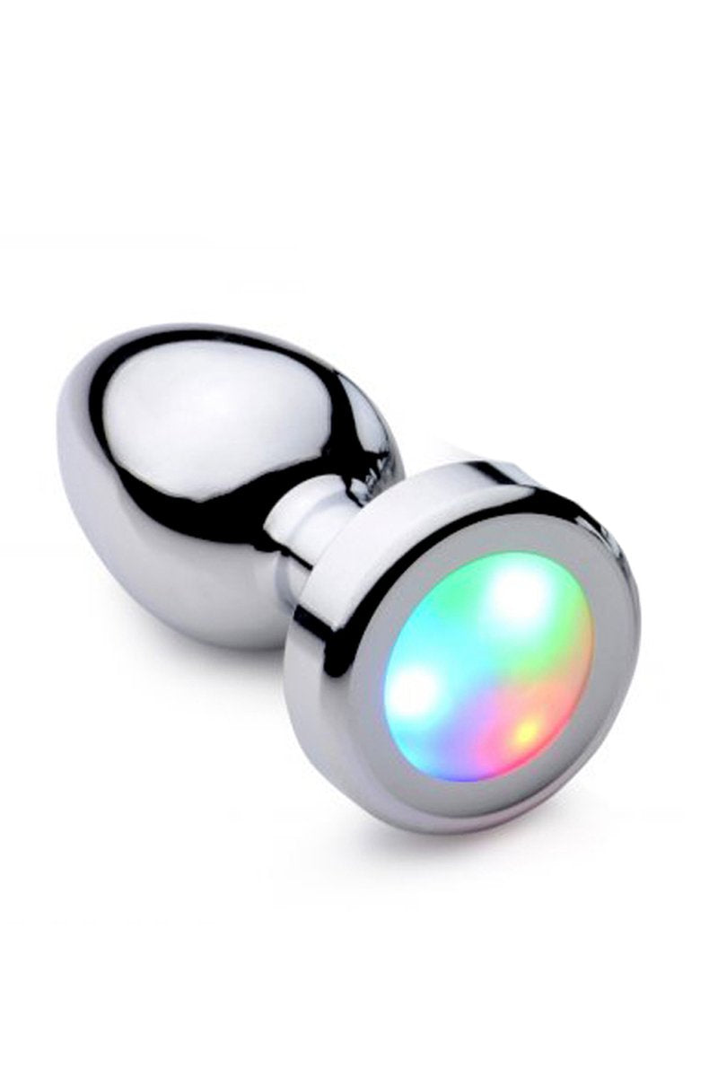 Light Up Small Anal Plug | Rainbow LED Metal Beginner Plug | TWU Light Up Small Anal Plug | Rainbow LED Metal Beginner Plug | TWU