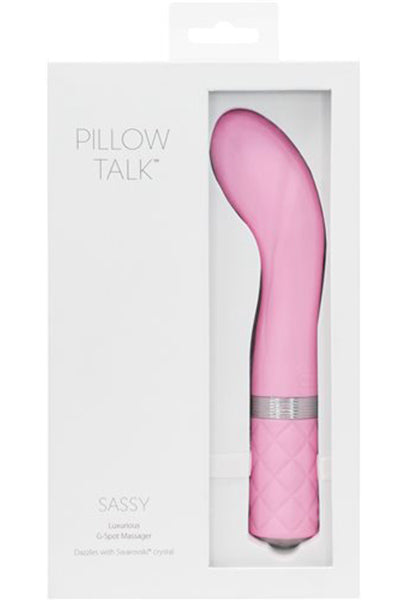 Pillow Talk Sassy G-Spot Vibe With Swarovski Crystal in Pink 