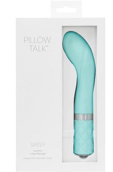 Pillow Talk Sassy G-Spot Vibe With Swarovski Crystal in Blue 