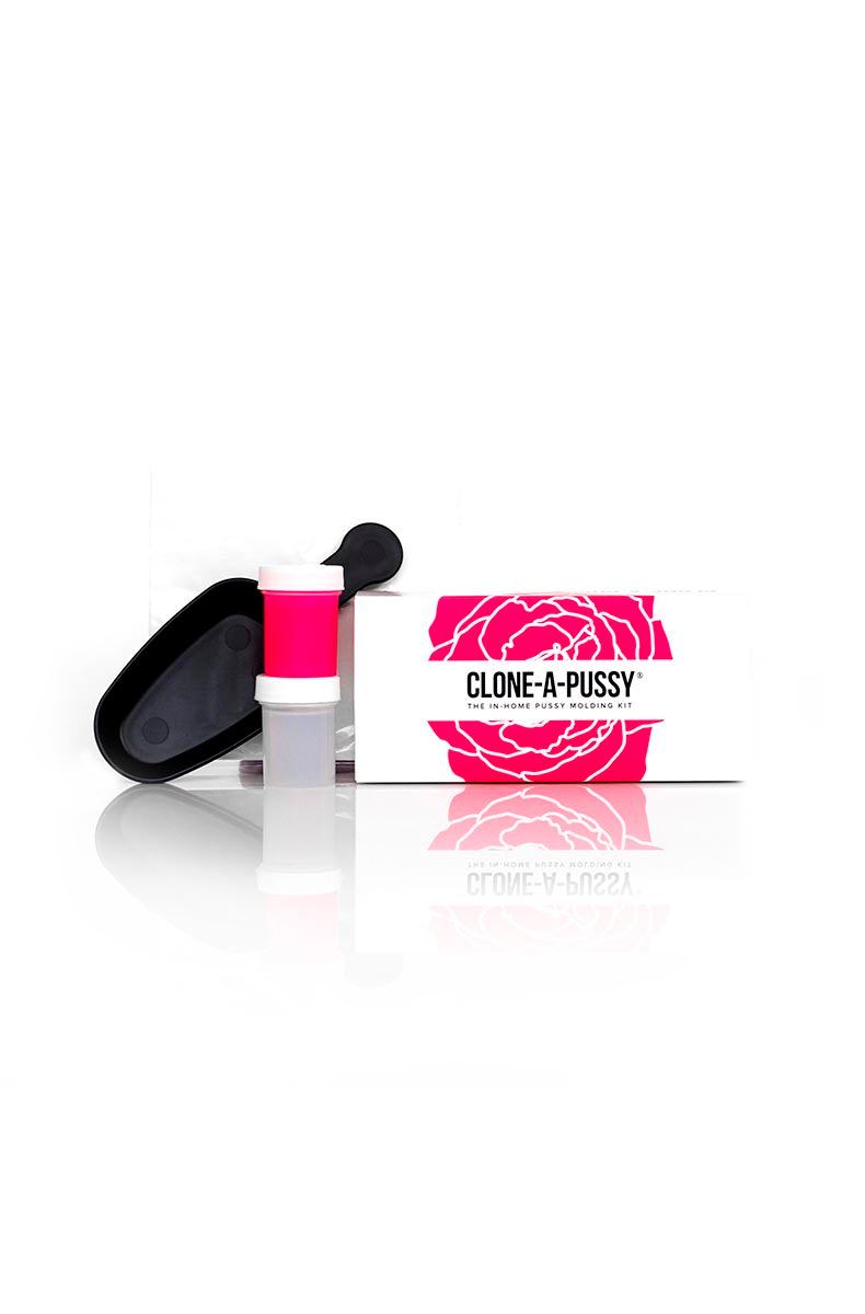 Additional view of clone a pussy in hot pink, product photo on white background.