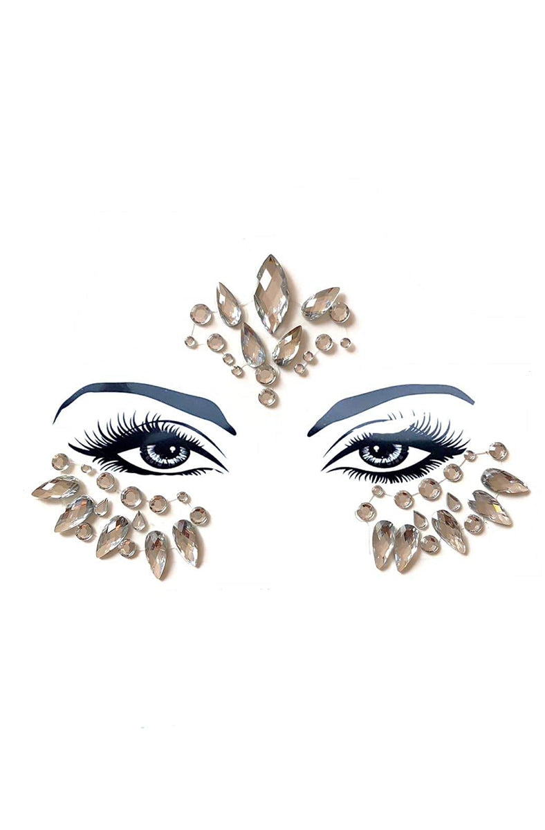 Star Gaze Crystal Jewel BodiStix sticker sheet with celestial rhinestone arrangement on a white background.