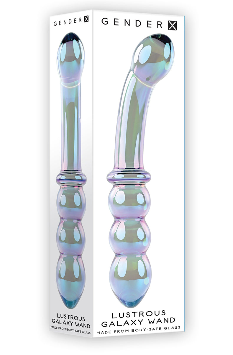Luscious Galaxy glass wand center grip ring between the two shafts.