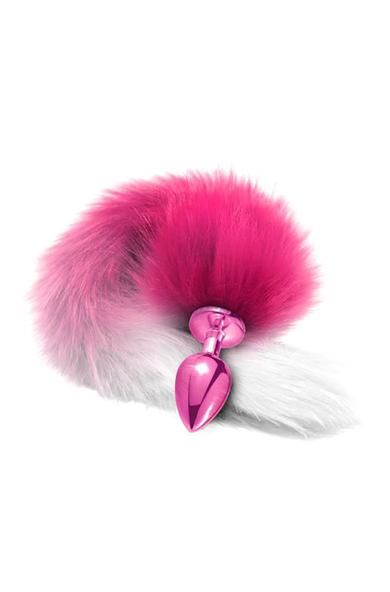 Pink Ombre Tail Butt Plug | Aluminum Plug Fluffy Tail | TWU Pink Ombre Tail Butt Plug | Aluminum Plug Fluffy Tail | TWU
