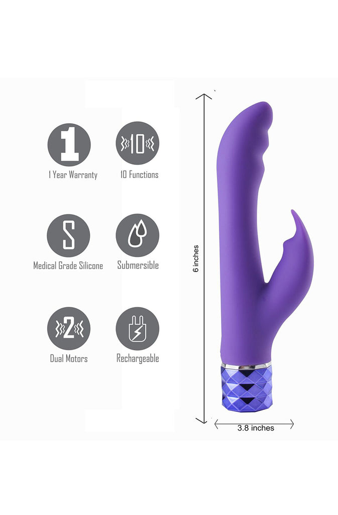 Hailey Silicone Rabbit in Purple