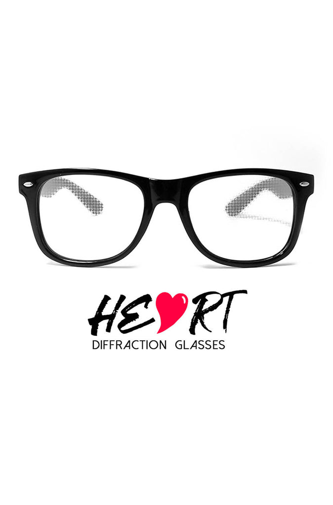 Heart Effect Diffraction Glasses in Black