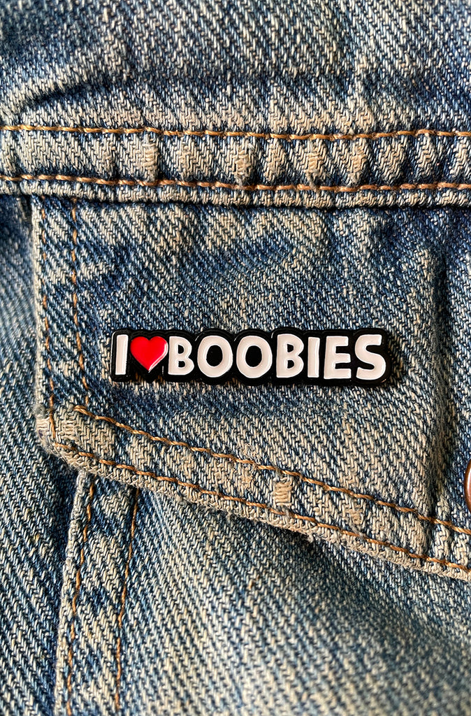 I <3 Boobies Enamel Pin