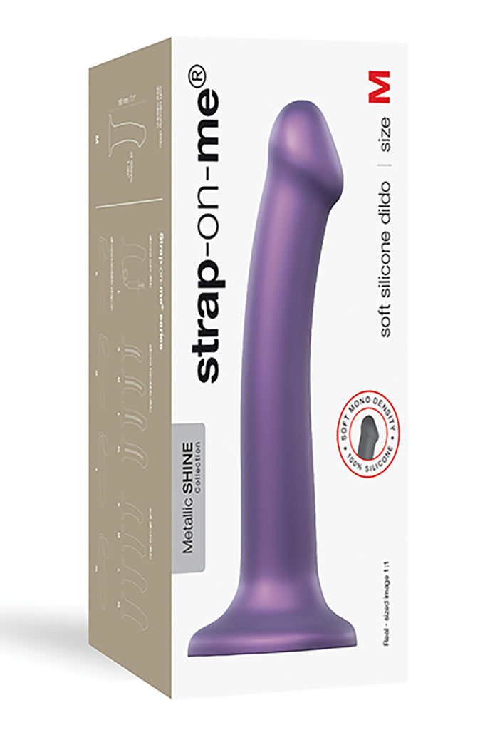 Purple Metallic Flexible Silicone Dildo