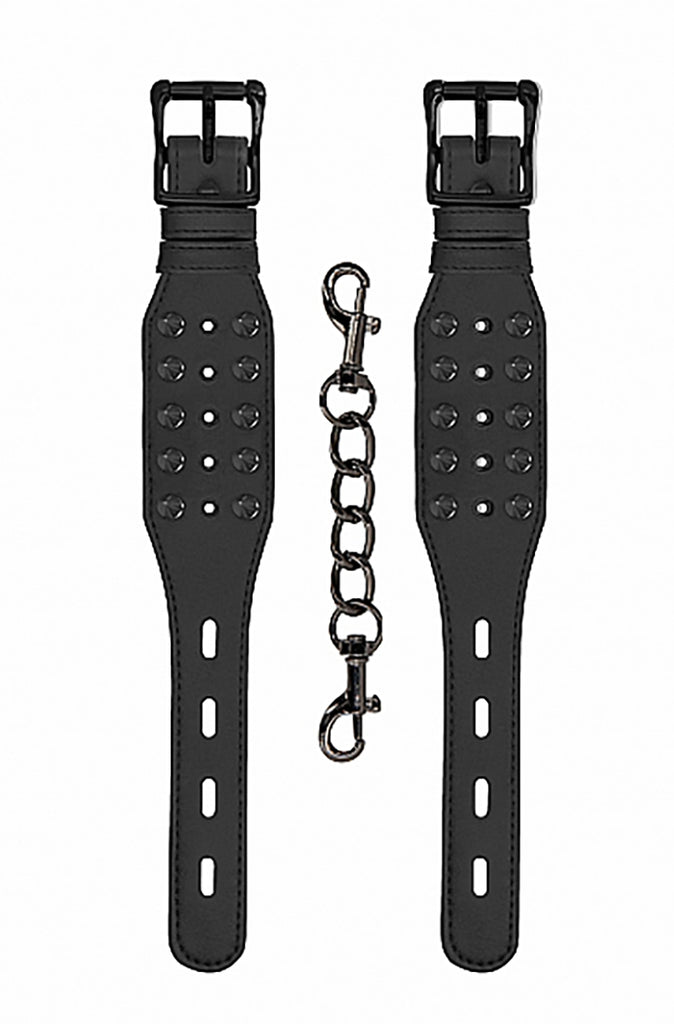Spikes Leather Handcuffs