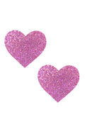 Pegasus Kisses Purple Pink Iridescent Glitter Heart Pasties