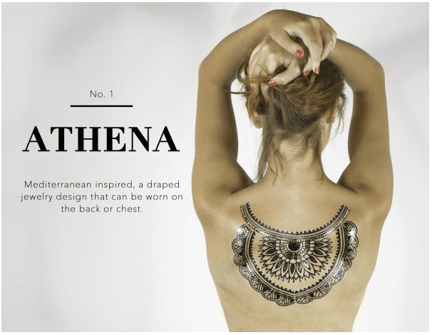 Temporary Body Tattoo- Athena - thewhiteunicorn