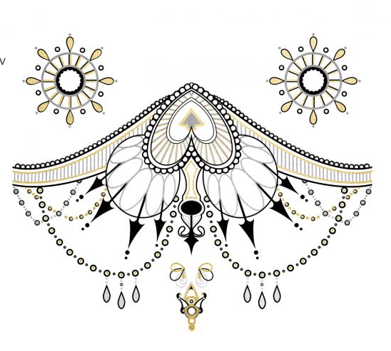 Temporary Body Tattoo- Audrey - thewhiteunicorn